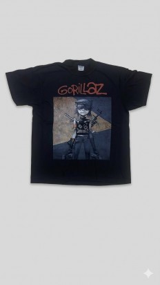לצפייה במוצר Gorillaz Plastic Beach Tour T-Shirt - Noodle Graphics - Rare Vintage Style Band Tee